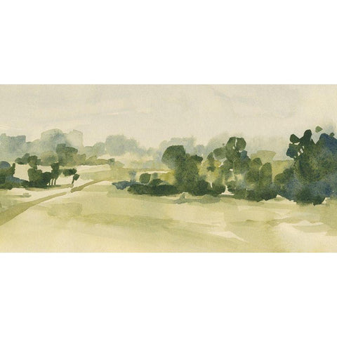 Verdant Pasture II White Modern Wood Framed Art Print by Caroline, Emma