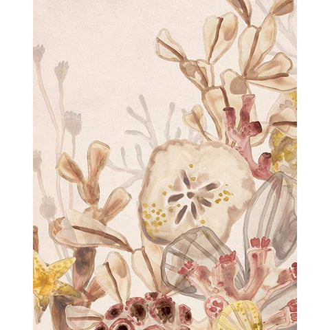 Ocean Nostalgia I Black Modern Wood Framed Art Print with Double Matting by Vess, June Erica