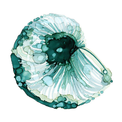 Blue Barnacle I White Modern Wood Framed Art Print by Popp, Grace