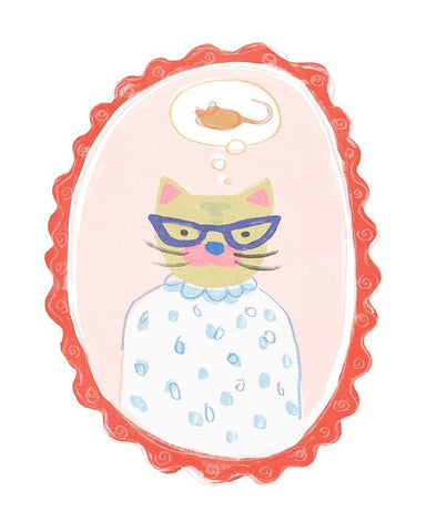 Cameo Characters II Black Ornate Wood Framed Art Print with Double Matting by Vess, June Erica