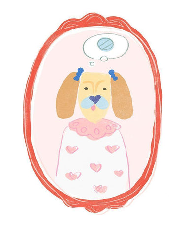 Cameo Characters III White Modern Wood Framed Art Print with Double Matting by Vess, June Erica