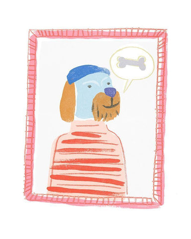 Cameo Characters IV White Modern Wood Framed Art Print with Double Matting by Vess, June Erica