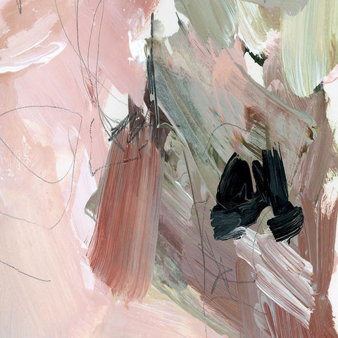 Pale Scribble I Black Modern Wood Framed Art Print by Parker, Jennifer Paxton