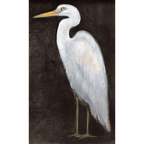 White Heron Portrait II Gold Ornate Wood Framed Art Print with Double Matting by OToole, Tim