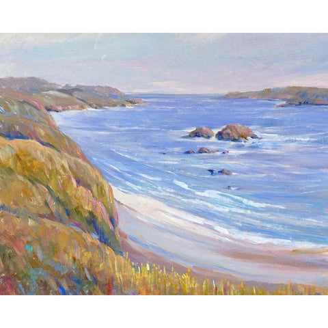 Along the Coast I Black Modern Wood Framed Art Print with Double Matting by OToole, Tim