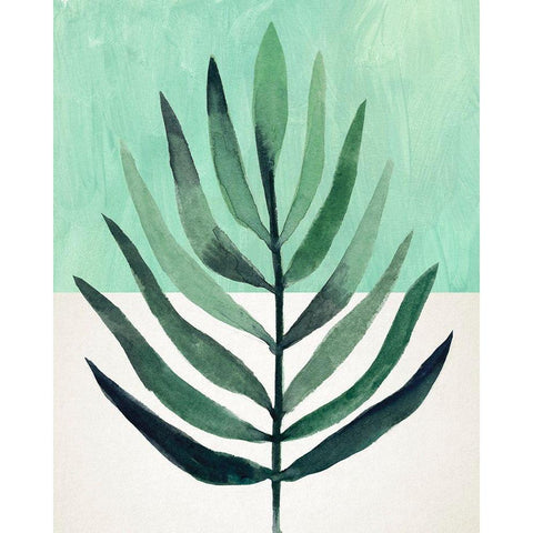 Verging Palm III Gold Ornate Wood Framed Art Print with Double Matting by Warren, Annie