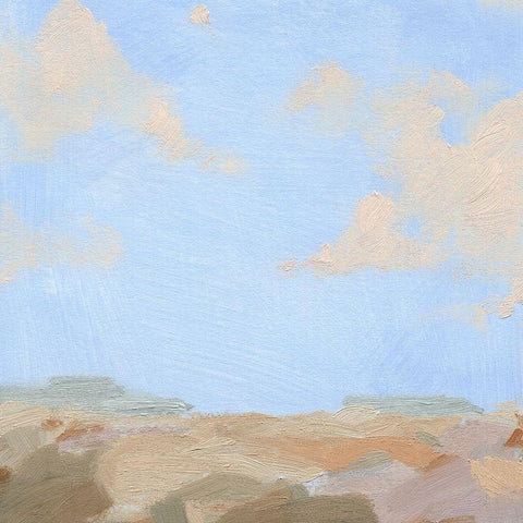 Sandy Overlook II White Modern Wood Framed Art Print by Green, Jacob