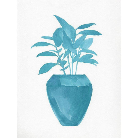 Watercolor House Plant V Gold Ornate Wood Framed Art Print with Double Matting by Green, Jacob