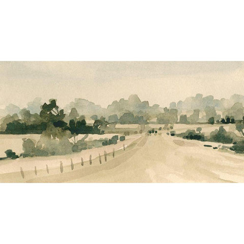 Rural Roads II Black Modern Wood Framed Art Print with Double Matting by Caroline, Emma