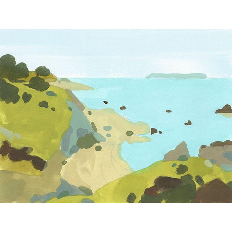 Coastal Inlet I Gold Ornate Wood Framed Art Print with Double Matting by Green, Jacob