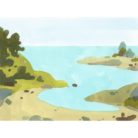 Coastal Inlet IV Black Modern Wood Framed Art Print by Green, Jacob