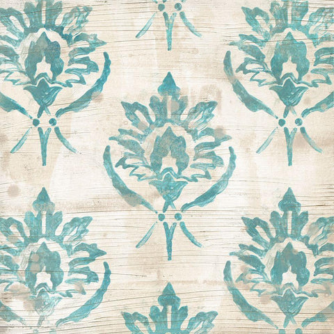 Serene Cerulean III Black Modern Wood Framed Art Print by Vess, June Erica