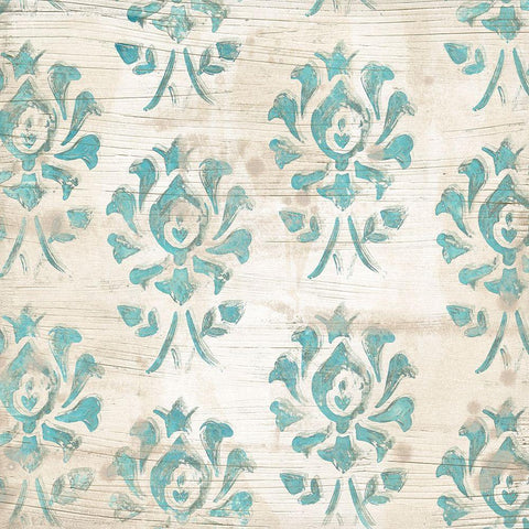 Serene Cerulean IX Black Ornate Wood Framed Art Print with Double Matting by Vess, June Erica