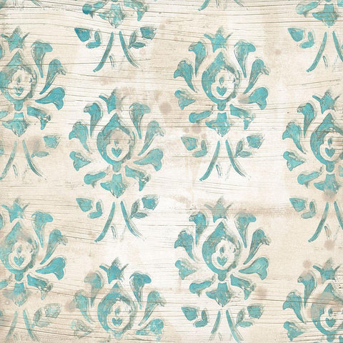 Serene Cerulean IX Gold Ornate Wood Framed Art Print with Double Matting by Vess, June Erica