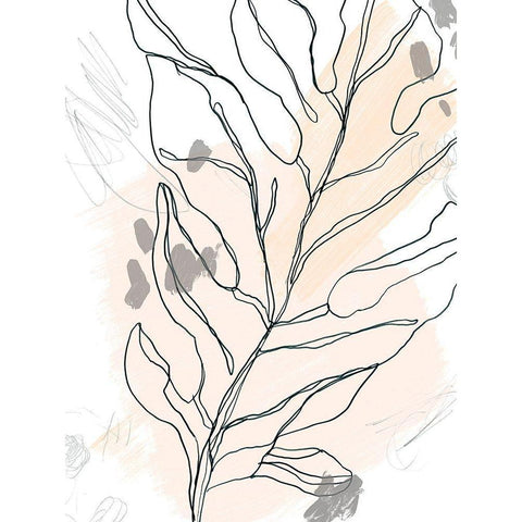 Palm Sketchbook III White Modern Wood Framed Art Print by Vess, June Erica