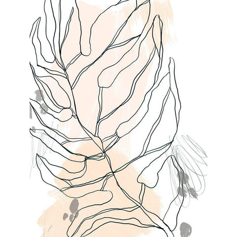 Palm Sketchbook IV Black Modern Wood Framed Art Print with Double Matting by Vess, June Erica