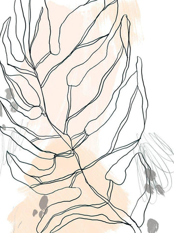 Palm Sketchbook IV White Modern Wood Framed Art Print with Double Matting by Vess, June Erica