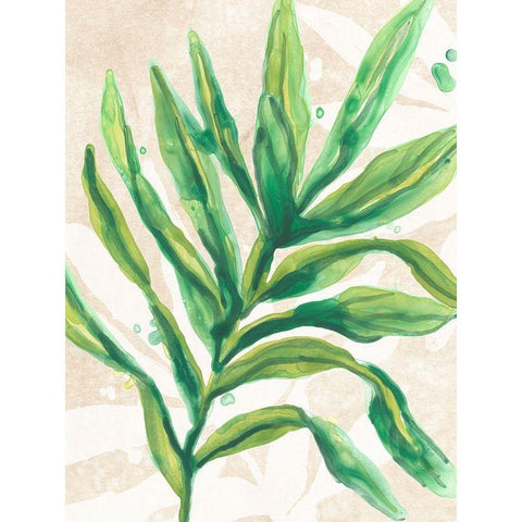 Parchment Palms I Black Modern Wood Framed Art Print by Vess, June Erica