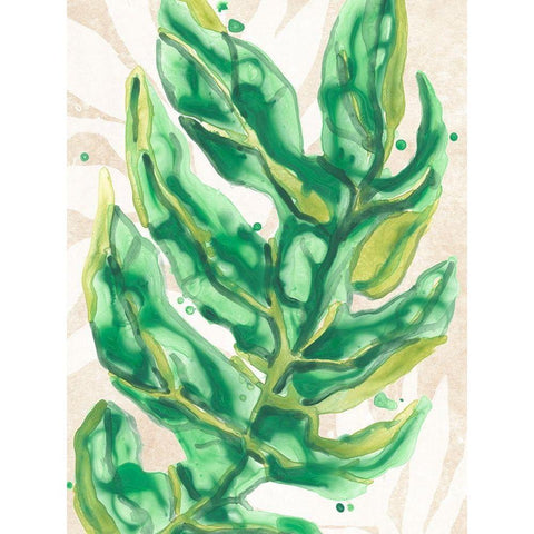 Parchment Palms III Black Modern Wood Framed Art Print with Double Matting by Vess, June Erica