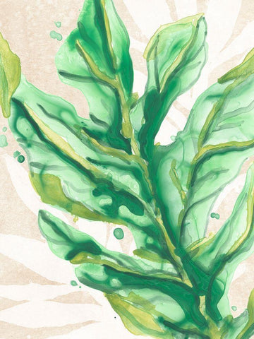 Parchment Palms IV Black Ornate Wood Framed Art Print with Double Matting by Vess, June Erica