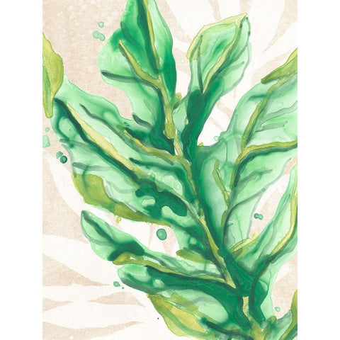 Parchment Palms IV White Modern Wood Framed Art Print by Vess, June Erica