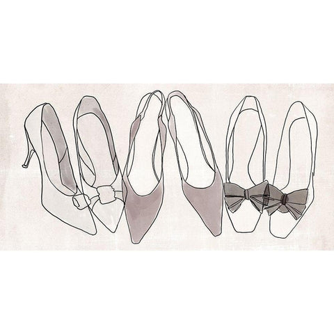 Heels for Days II White Modern Wood Framed Art Print by Warren, Annie