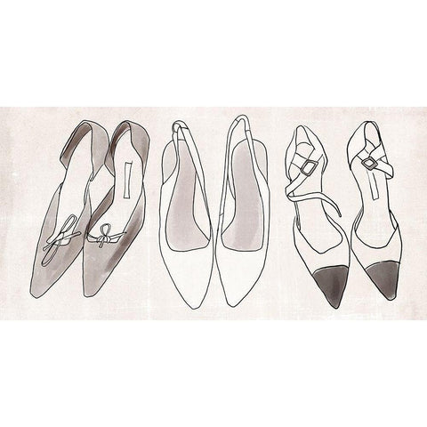 Heels for Days III White Modern Wood Framed Art Print by Warren, Annie