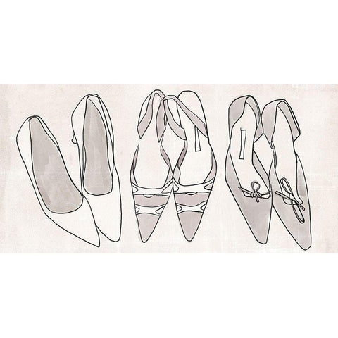Heels for Days IV White Modern Wood Framed Art Print by Warren, Annie