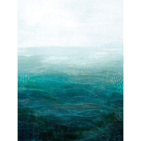 Drifting Sea I White Modern Wood Framed Art Print by Popp, Grace