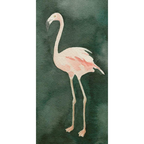 Forest Flamingo I Gold Ornate Wood Framed Art Print with Double Matting by Caroline, Emma