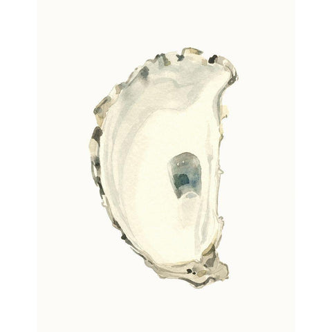 Neutral Oyster Study II Gold Ornate Wood Framed Art Print with Double Matting by Caroline, Emma