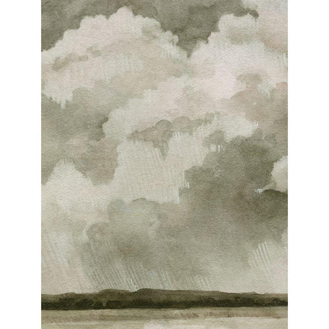 Big Dark Sky I White Modern Wood Framed Art Print by Caroline, Emma