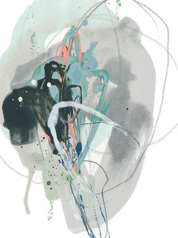 Stone Aperture I White Modern Wood Framed Art Print with Double Matting by Vess, June Erica