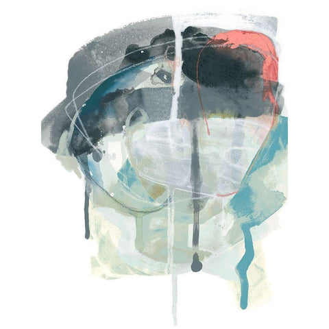 Stone Aperture III White Modern Wood Framed Art Print by Vess, June Erica