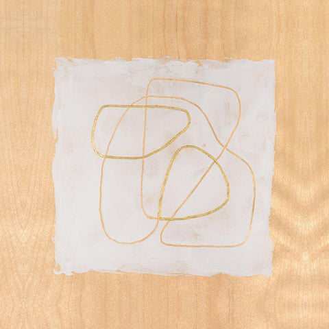 Golden Axis I White Modern Wood Framed Art Print by Lam, Vanna