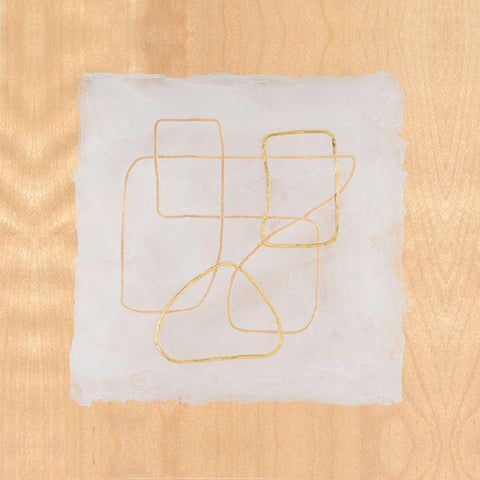 Golden Axis II Black Modern Wood Framed Art Print by Lam, Vanna