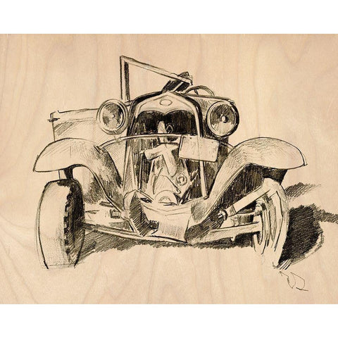 Model A Lines I White Modern Wood Framed Art Print by Parker, Jennifer Paxton