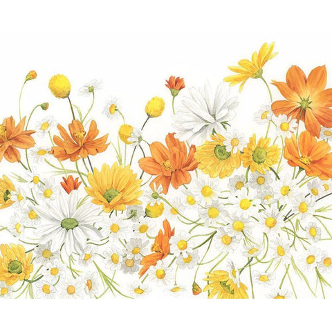 Sunny Wild Bouquet III Gold Ornate Wood Framed Art Print with Double Matting by Popp, Grace