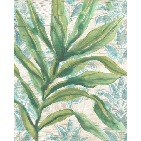 Palms And Patterns I Black Modern Wood Framed Art Print by Vess, June Erica