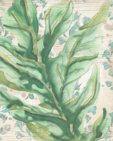 Palms And Patterns III Black Ornate Wood Framed Art Print with Double Matting by Vess, June Erica