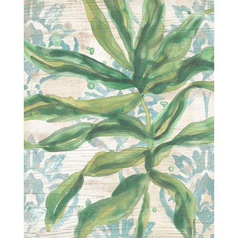 Palms And Patterns IV Gold Ornate Wood Framed Art Print with Double Matting by Vess, June Erica