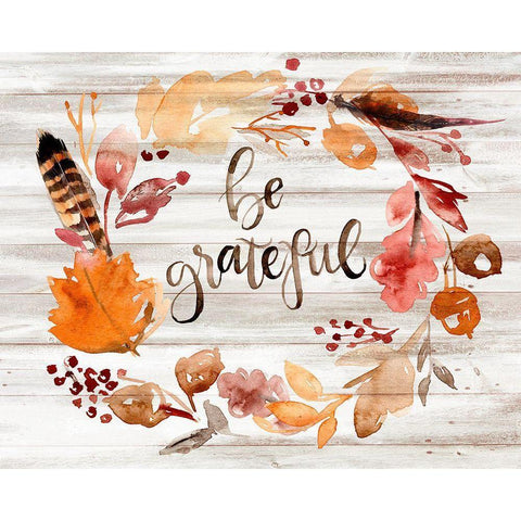 Grateful Thanksgiving I Black Modern Wood Framed Art Print with Double Matting by Parker, Jennifer Paxton