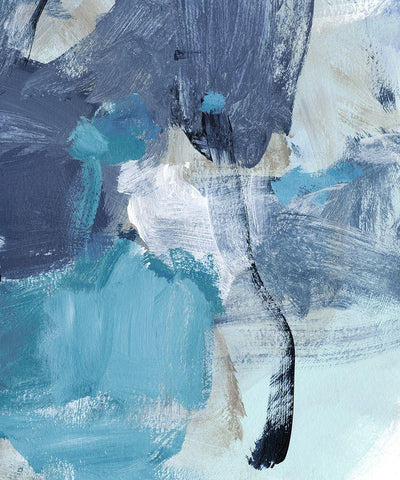 Swim I White Modern Wood Framed Art Print with Double Matting by Long, Christina