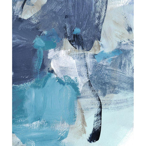Swim I Black Modern Wood Framed Art Print with Double Matting by Long, Christina