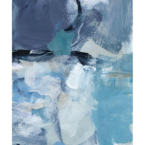 Swim II Black Modern Wood Framed Art Print with Double Matting by Long, Christina