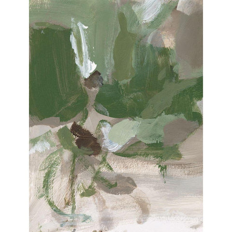 Green Tea II White Modern Wood Framed Art Print by Long, Christina