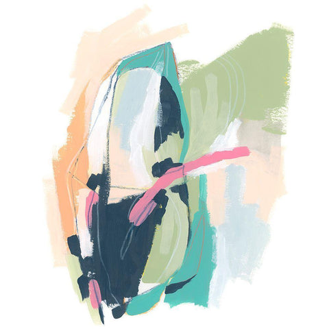 Full Circle Palette III Black Ornate Wood Framed Art Print with Double Matting by Vess, June Erica