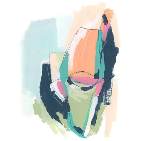 Full Circle Palette IV White Modern Wood Framed Art Print by Vess, June Erica