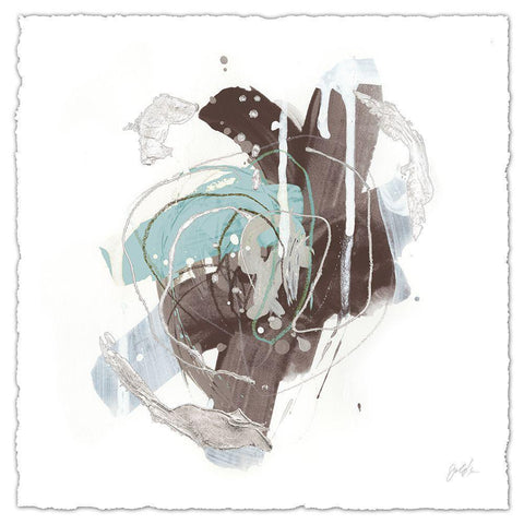 Tranquil Marks I Black Modern Wood Framed Art Print with Double Matting by Vess, June Erica