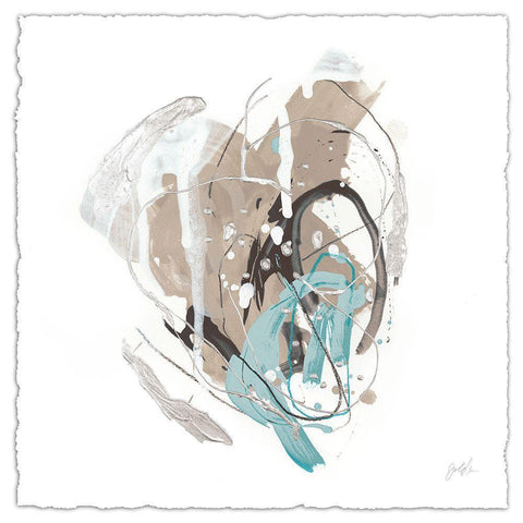 Tranquil Marks II Black Modern Wood Framed Art Print by Vess, June Erica